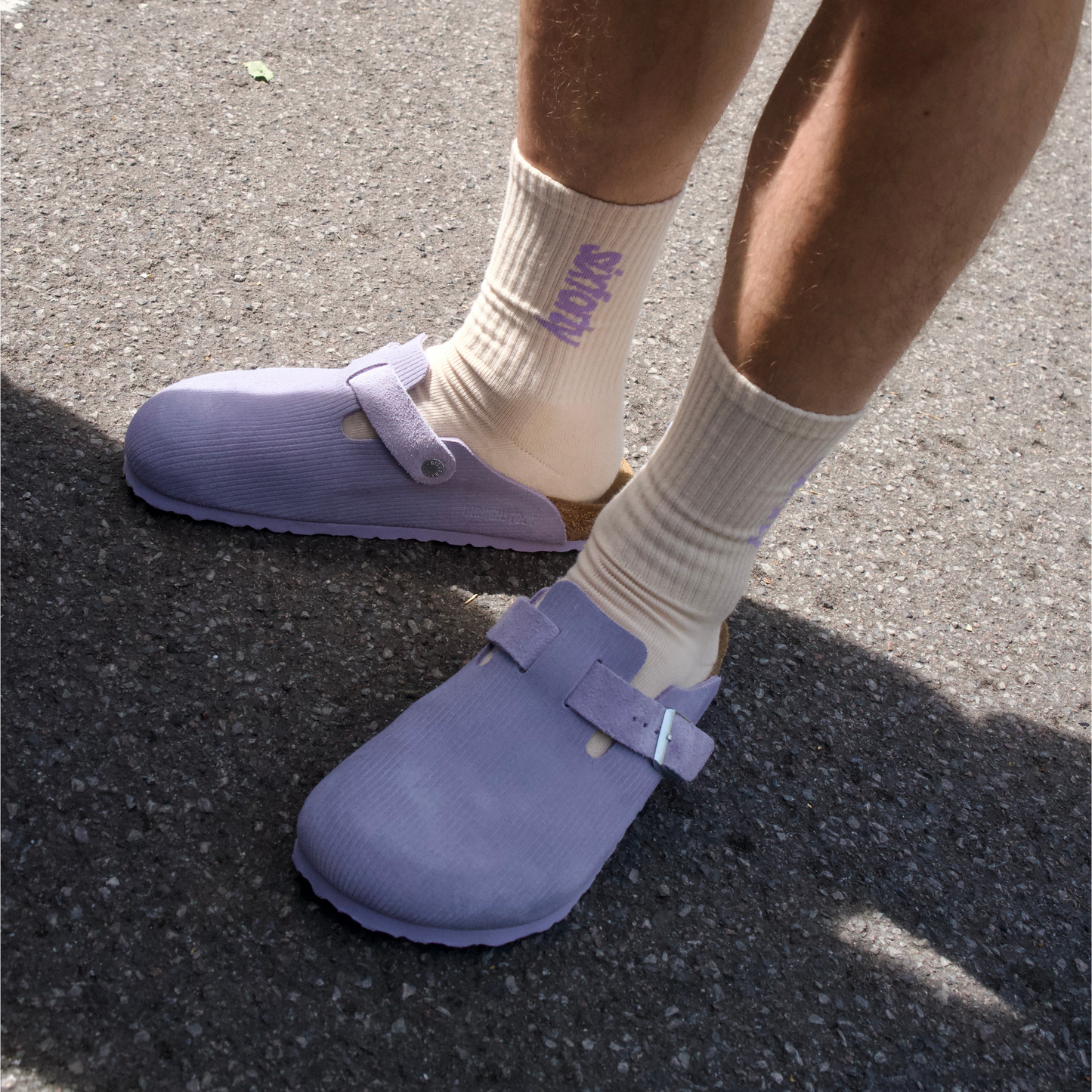 Cozy Sock - Cream/Lavender